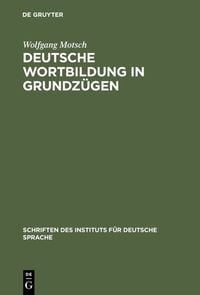 Produktbild: Deutsche Wortbildung in Grundz&uuml;gen