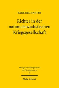 Produktbild: Richter in der nationalsozialistischen Kriegsgesellschaft