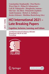 Produktbild: HCI International 2021 - Late Breaking Papers: Cognition, Inclusion, Learning, and Culture