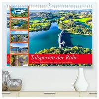 Produktbild: Talsperren der Ruhr und ihrer Nebenfl&uuml;sse aus der Vogelperspektive (hochwertiger Premium Wandkalender 2026 DIN A2 quer), Kunstdruck in Hochglanz