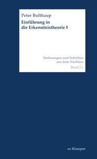 Produktbild: Einf&uuml;hrung in die Erkenntnistheorie I