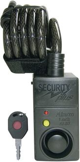 Bild vom Artikel Security Plus AL07 Kabelschloss Schwarz mit Alarm, mit Bewegungsmelder Schlüsselschloss vom Autor 