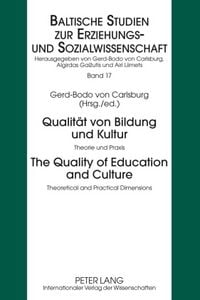 Produktbild: Qualitaet von Bildung und Kultur- The Quality of Education and Culture