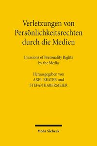 Produktbild: Verletzungen von Pers&ouml;nlichkeitsrechten durch die Medien