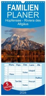 Produktbild: Familienplaner 2026 - Hopfensee - Riviera des Allg&auml;us mit 5 Spalten (Wandkalender, 21 x 45 cm) CALVENDO