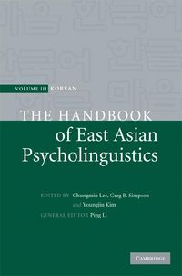 Produktbild: The Handbook of East Asian Psycholinguistics