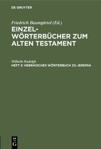 Produktbild: Hebr&auml;isches W&ouml;rterbuch zu Jeremia