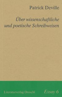 Produktbild: &Uuml;ber wissenschaftliche und poetische Schreibweisen