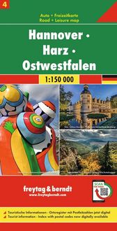 Produktbild: Freytag & berndt Stra&szlig;enkarte Hannover - Harz - Ostwestfalen 1:150.000