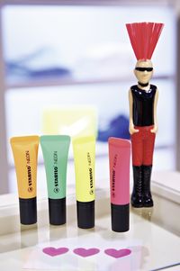 Textmarker - STABILO NEON - 4er Pack - gelb, grün, pink, orange