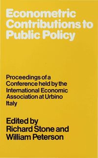 Produktbild: Econometric Contributions to Public Policy
