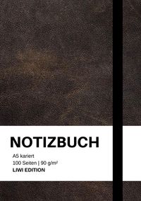 Produktbild: Notizbuch A5 kariert - 100 Seiten 90g/m&sup2; - Soft Cover Schwarz - Papier