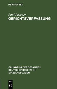 Produktbild: Gerichtsverfassung