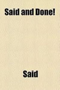 Produktbild: Said and Done!