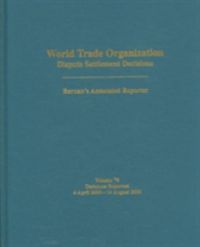Produktbild: Bernan Press: World Trade Organization Dispute Settlement De