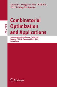 Produktbild: Combinatorial Optimization and Applications