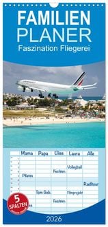 Produktbild: Familienplaner 2026 - Faszination Fliegerei mit 5 Spalten (Wandkalender, 21 x 45 cm) CALVENDO