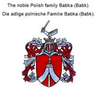 Produktbild: The noble Polish family Babka (Babk). Die adlige polnische Familie Babka (Babk).