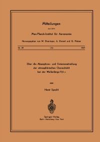 Produktbild: &Uuml;ber die Absorptions- und Emissionsstrahlung der Atmosph&auml;rischen Ozonschicht bei der Wellenl&auml;nge 9,6 &micro;