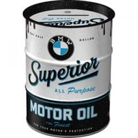 Produktbild: Spardose BMW &Ouml;lfass, retro-Design, Durchmesser ca. 10 cm, H&ouml;he ca. 12 cm