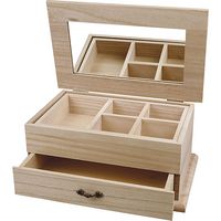 Produktbild: Creativ Company Schmuckk&auml;stchen aus Holz, Gr&ouml;&szlig;e 27x17x12 cm, 1 Stk