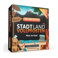 Produktbild: DENKRIESEN - Stadt Land Vollpfosten® - Das Kartenspiel – URLAUB EDITION - Meer im Kopf.