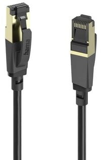 Produktbild: Hama 00202000 RJ45 Patchkabel CAT 8 S/FTP 0.5 m Schwarz 1 St.