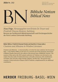 Produktbild: Citations and Allusions in Wisdom Literature