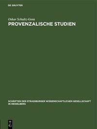 Produktbild: Provenzalische Studien