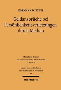 Produktbild: Geldanspr&uuml;che bei Pers&ouml;nlichkeitverletzungen durch Medien