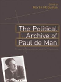 Produktbild: Political Archive of Paul de Man