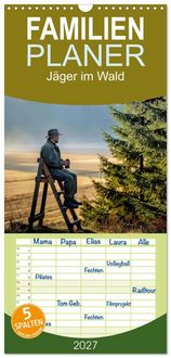Produktbild: Familienplaner 2027 - J&auml;ger im Wald mit 5 Spalten (Wandkalender, 21 x 45 cm) CALVENDO