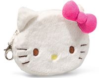 Produktbild: Steiff 024801 - Hello Kitty Geldbeutel, wei&szlig;/pink, Pl&uuml;sch, 10 cm
