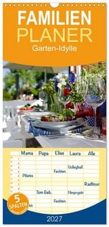 Produktbild: Familienplaner 2027 - Garten-Idylle 2027 mit 5 Spalten (Wandkalender, 21 x 45 cm) CALVENDO