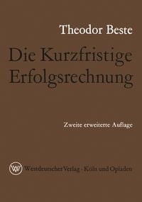 Produktbild: Die Kurzfristige Erfolgsrechnung