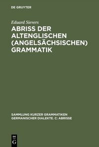 Produktbild: Abriss der altenglischen (angels&auml;chsischen) Grammatik