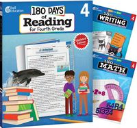 Produktbild: 180 Days(r) Reading, Writing and Math for Grade 4: 3-Book Set