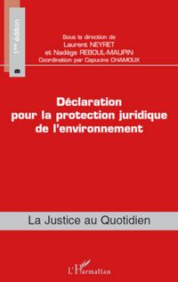 Produktbild: D&eacute;claration pour la protection juridique de l'environnement