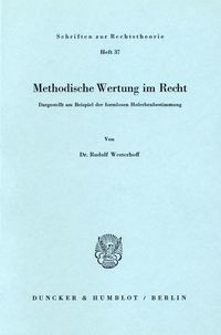 Produktbild: Methodische Wertung im Recht.