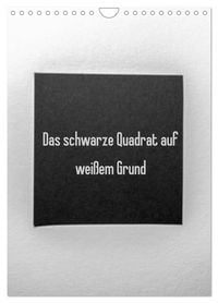 Produktbild: Das schwarze Quadrat auf wei&szlig;em Grund (Wandkalender 2027 DIN A4 hoch), CALVENDO Monatskalender