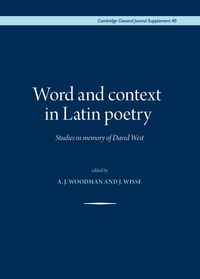 Produktbild: Word and context in Latin poetry