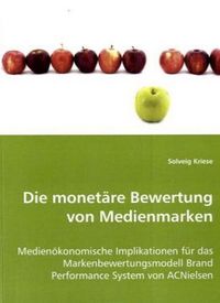 Produktbild: Kriese, S: Die monet&auml;re Bewertung von Medienmarken