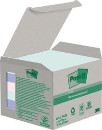 Produktbild: Post-it&reg; Haftnotizen Recycling Sparbox, pastell, 76 x 76 mm mint, hellblau, rosa, flamingopink 6 St&uuml;ck