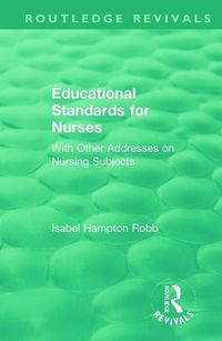 Produktbild: Robb, I: Educational Standards for Nurses