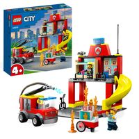 Bild vom Artikel LEGO City 60375 Feuerwehrstation und Löschauto, Feuerwehrauto-Spielzeug vom Autor 