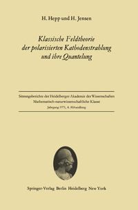 Produktbild: Klassische Feldtheorie der polarisierten Kathodenstrahlung und ihre Quantelung