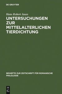 Produktbild: Untersuchungen zur mittelalterlichen Tierdichtung