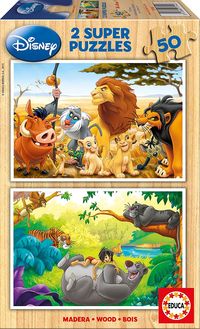 Puzzle Educa Disney Tierfreunde 50 Teile Holzpuzzle