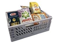 Produktbild: MiniKlappbox in Flieder best&uuml;ckt mit vielen Markenminiaturfaltschachteln