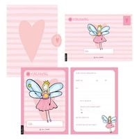 Produktbild: 12 Einladungskarten Geburtstag M&auml;dchen (Feen). Handgemachte Einladungskarten Kindergeburtstag incl. 12 liebevollen Hand designten Briefumschl&auml;gen. Verpackt in einer wundervollen hochwertigen Karton Box. By Lisa Wirth